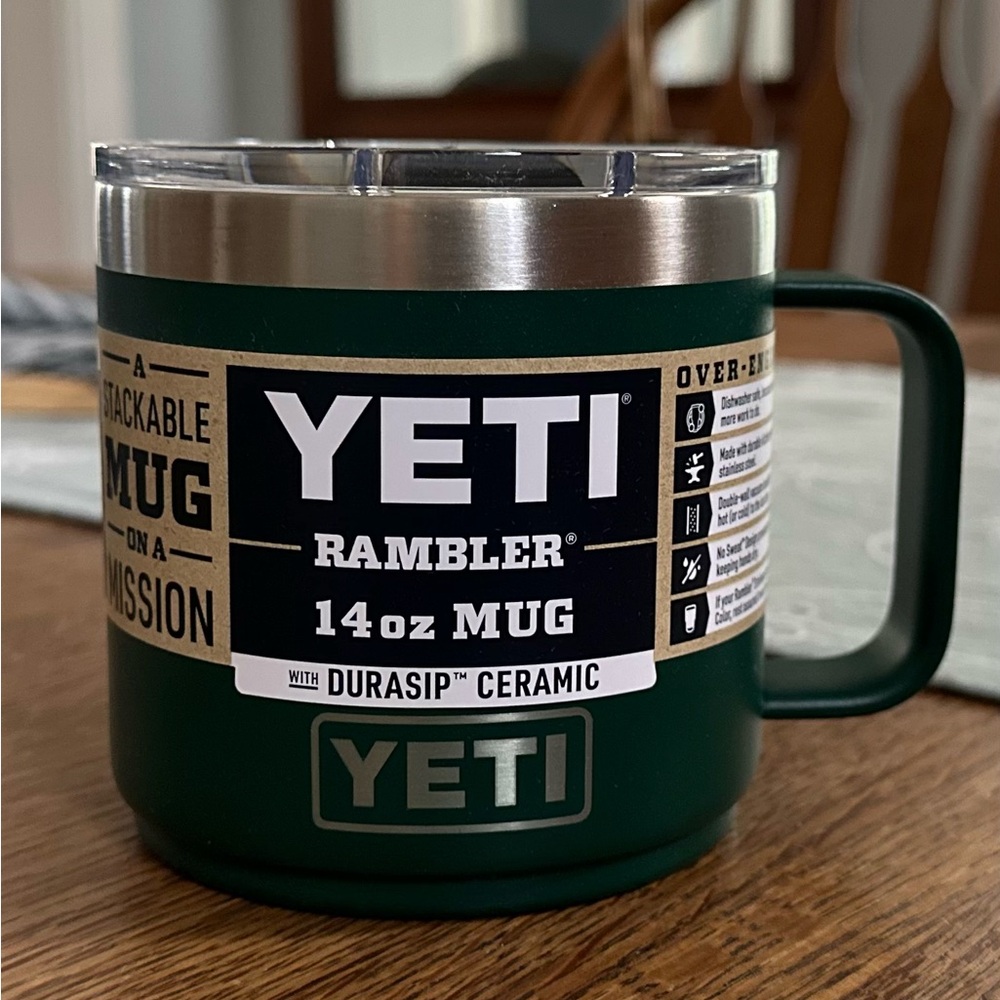 YETI Rambler Ceramic 14 oz Forest Green Mug